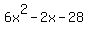 6x%5E2-2x-28