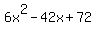 6x%5E2-42x%2B72