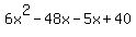 6x%5E2-48x-5x%2B40