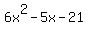6x%5E2-5x-21