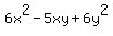 6x%5E2-5xy%2B6y%5E2