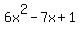 6x%5E2-7x%2B1