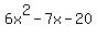 6x%5E2-7x-20