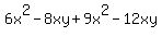 6x%5E2-8xy%2B9x%5E2-12xy