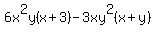 6x%5E2y%28x%2B3%29-3xy%5E2%28x%2By%29%29