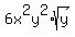 6x%5E2y%5E2%2Asqrt%28y%29