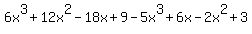 6x%5E3%2B12x%5E2-18x%2B9-5x%5E3%2B6x-2x%5E2%2B3%29
