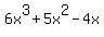 6x%5E3+%2B5x%5E2+-4x