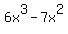 6x%5E3+-+7x%5E2