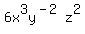 6x%5E3y%5E%28-2%29z%5E2