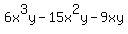 6x%5E3y-15x%5E2y-9xy