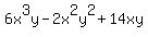 6x%5E3y-2x%5E2y%5E2%2B14xy