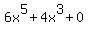 6x%5E5+%2B+4x%5E3+%2B+0