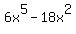6x%5E5-18x%5E2+