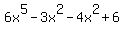 6x%5E5-3x%5E2-4x%5E2%2B6