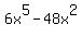 6x%5E5-48x%5E2