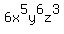 6x%5E5y%5E6z%5E3