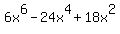 6x%5E6-24x%5E4%2B18x%5E2