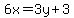 6x+=+3y%2B3