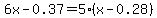 6x-0.37=5%28x-0.28%29