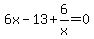 6x-13%2B6%2Fx=0