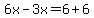6x-3x=6%2B6