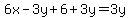 6x-3y%2B6%2B3y=3y
