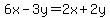 6x-3y=2x%2B2y