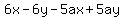 6x-6y-5ax%2B5ay