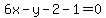 6x-y-2-1=0