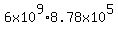 6x10%5E9+%2A+8.78x10%5E5