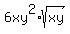 6xy%5E2%2Asqrt%28xy%29