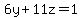 6y%2B11z=1