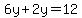 6y%2B2y=12