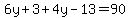 6y%2B3%2B4y-13=90