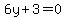 6y%2B3=0