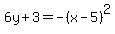 6y%2B3+=+-%28x-5%29%5E2