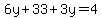 6y%2B33%2B3y=4