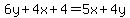 6y%2B4x%2B4=5x%2B4y