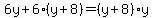 6y%2B6%28y%2B8%29=%28y%2B8%29y
