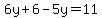 6y%2B6-5y=11