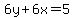 6y%2B6x=5