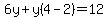 6y%2By%284-2%29=12