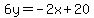 6y=-2x%2B20