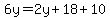 6y=2y%2B18%2B10