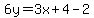 6y=3x%2B4-2