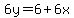 6y=6%2B6x