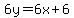 6y=6x%2B6