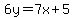 6y=7x%2B5