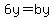 6y=by